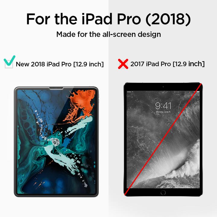 Actual product image Spigen Glass display protection film, 9H glass film (1 Piece, iPad Pro 12.9 2018 (3. Gen))