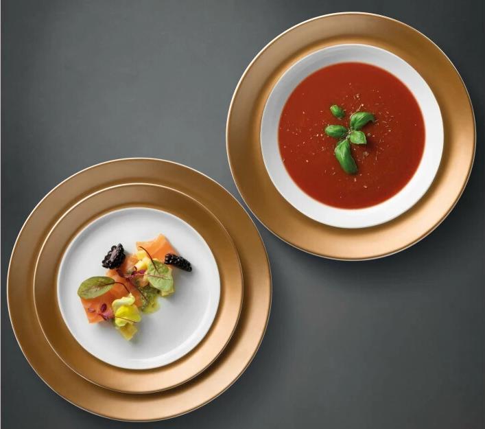 Actual product image BergHoff Dinner service Gem Line 3 pieces, gold/white (3 x, 26.50 cm)