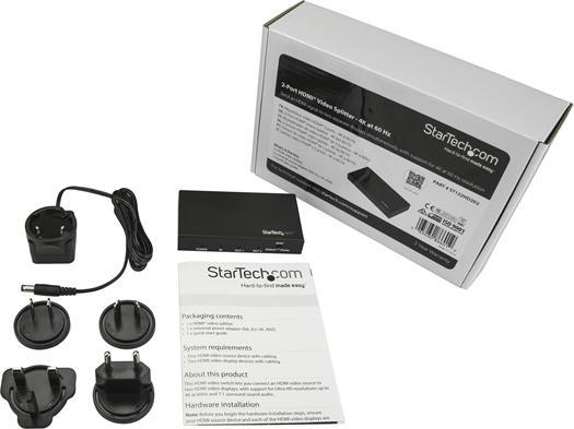 Actual product image StarTech 2 Port HDMI Splitter with HDR