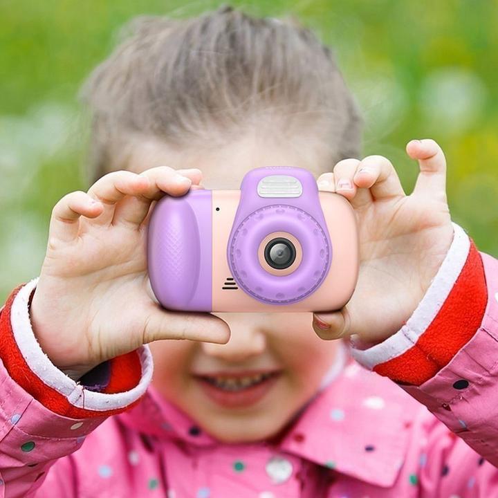 Actual product image Hoco Headphone with microphone digital kids camera DV201 pink