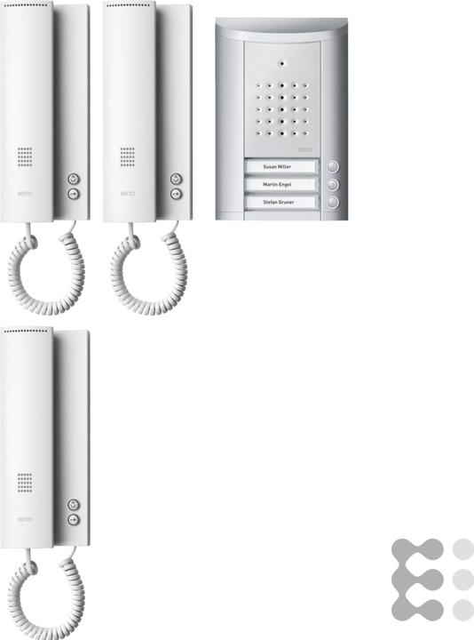 Schneider Electric 3 Family Door Intercom Set white (Cable)