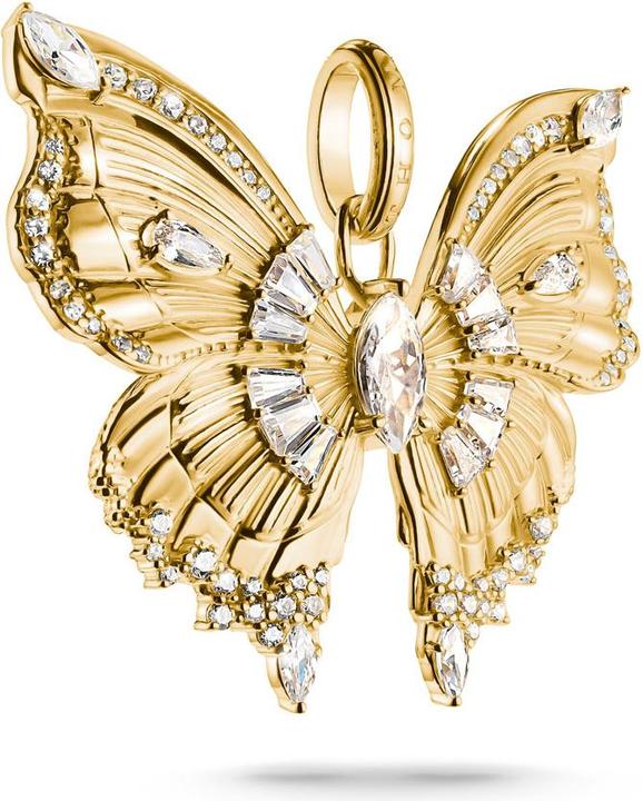 Produktbild Thomas Sabo PE984-414-14 Anhänger butterfly mit Steinen vergoldet Damen (Sterling Silber 925)