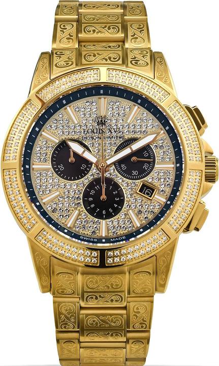 Produktbild Louis XVI LXVI1126 Majeste Iced Out Chronograph Herrenuhr 43mm 5ATM (Chronograph, 43 mm)