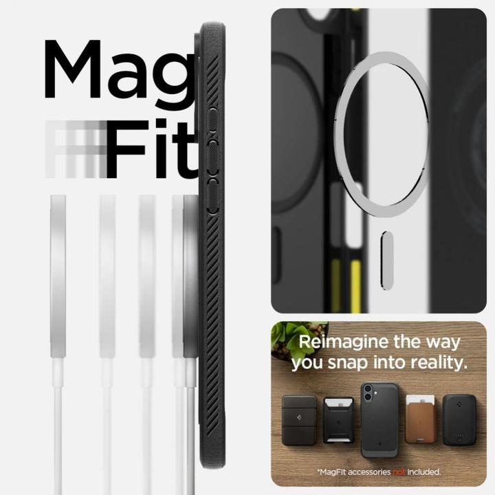 Actual product image Spigen Rugged Armor Mag Magsafe case for iPhone 16 Plus 6,7" matte black (Apple iPhone 16 Plus)