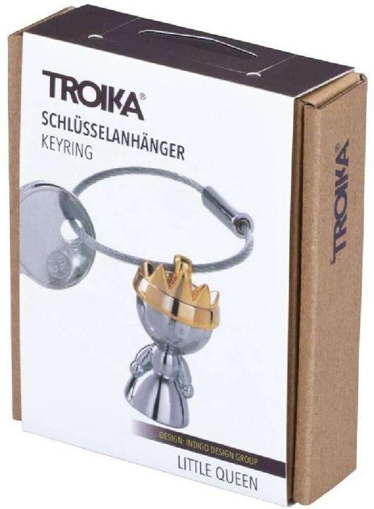 Image du produit Troika LITTLE QUEEN Porte-clés reine avec couronne, gris brillant/or