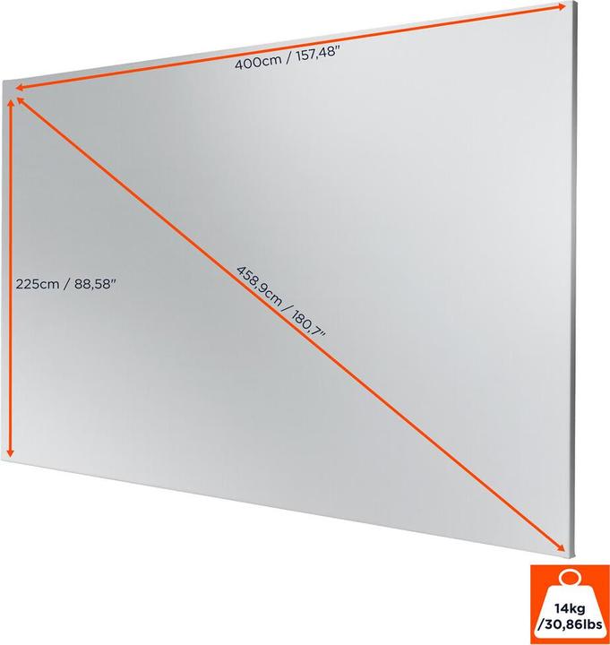 Produktbild Celexon Expert PureWhite - Leinwand - geeignet für Wandmontage - 459 cm (181") (180.67", 16:9)