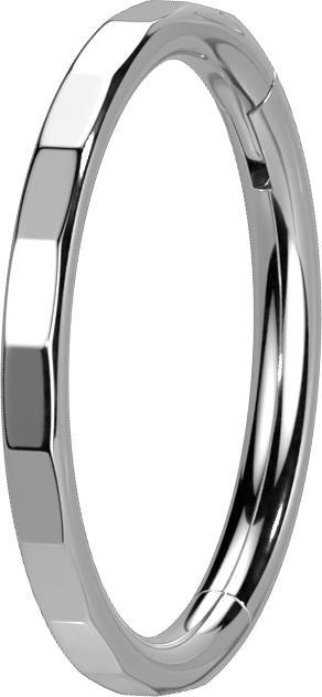 Produktbild Star Piercing Micro Segmentring klappbar silber Kanten gebrochen (ohne Messing, Titan G23)