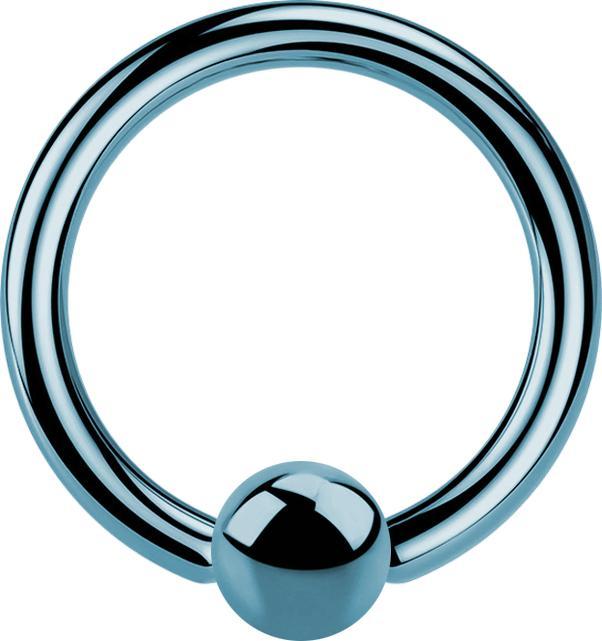 Star Piercing Micro Ball Closure Ring hellblau (ohne Messing, Chirurgenstahl 316L)