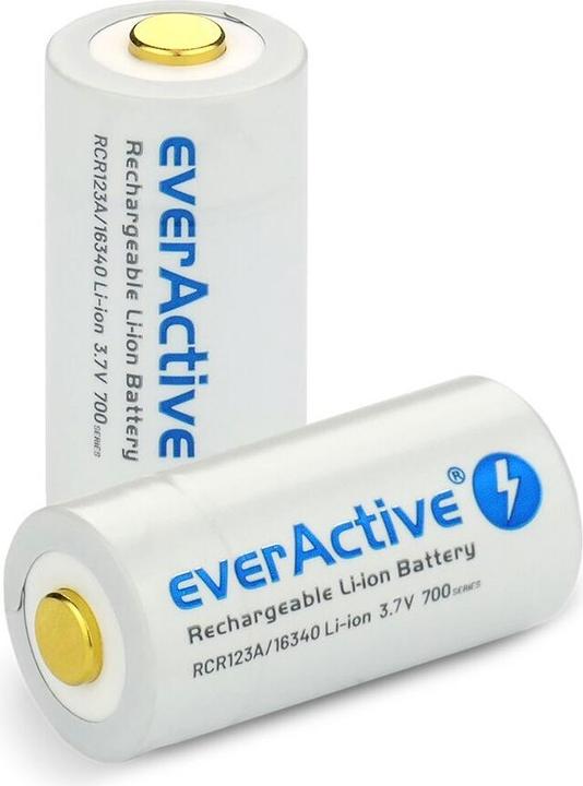 Actual product image Everactive 16340 / RCR123A 3.7V 700 mAh - Rechargeable battery (1 pcs., RCR123A, 650 mAh)