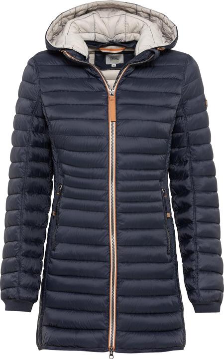 Camel Active Lange Steppjacke mit abnehmbarer Kapuze