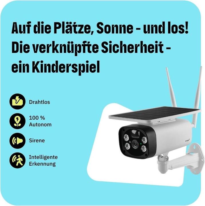 Actual product image Omajin Network camera OMA-OSC-01-EU Solar/battery/HD/alarm system (1920 x 1080 Pixels)