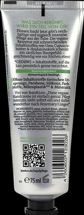 Produktbild Jean & Len Hc Urea Rosemary&Ginge (75 ml)