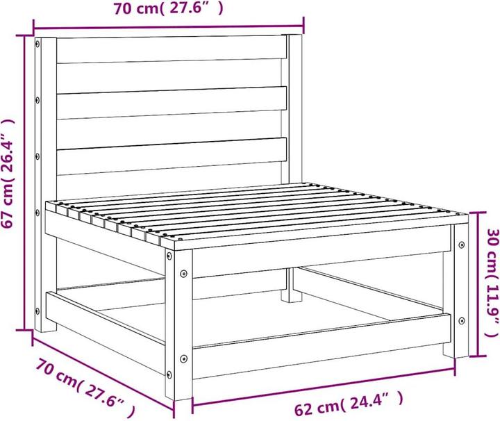 Actual product image VidaXL Sofa Mittelstück