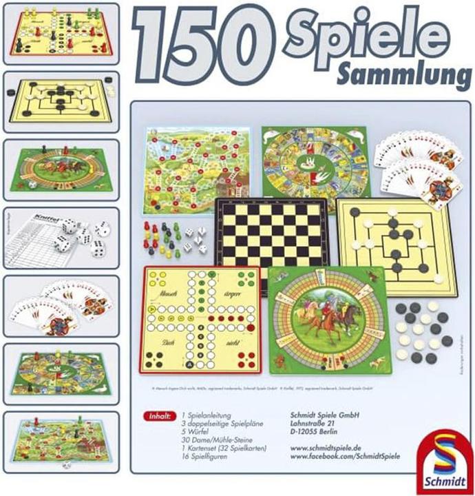 Produktbild Schmidt Spiele Schmidt Spielesammlung mit 150 Spiele M.ä.d.n. und Kniffel (Deutsch)
