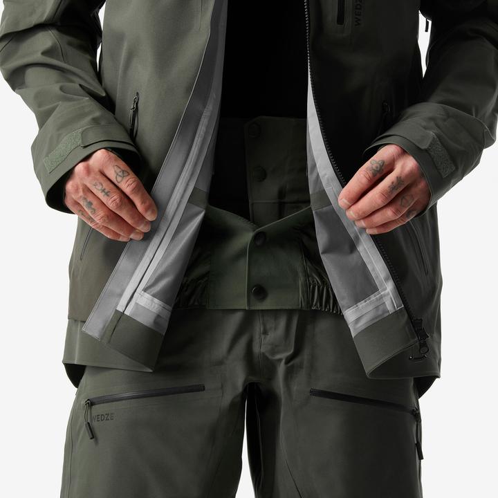 Actual product image Wedze Men's ski jacket warm and breathable - FR500 dark green (XXL)