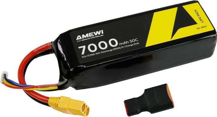 Amewi LiPo Akku 3S 11,1V 7000mAh 50C XT90 (11.10 V, 7000 mAh)