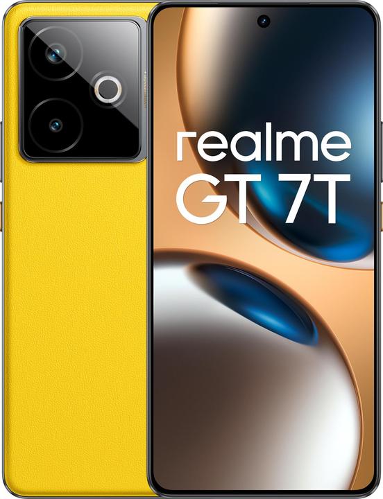 Actual product image realme GT 7T 5G Dual Sim 12GB RAM 256GB - Yellow (256 GB, Racing yellow, 6.80", Dual SIM, 50 Mpx, 5G)