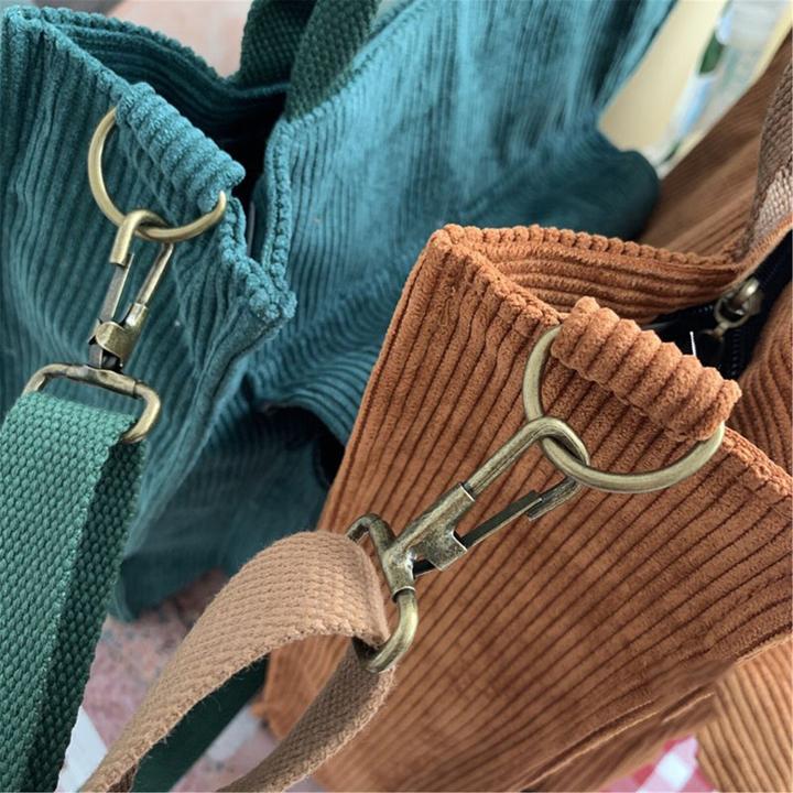 Produktbild Only-Bags.Store Corduroy Tote Bag mit Magnetverschluss, Retro Tote Bag, Minimalistische Tote Bag
