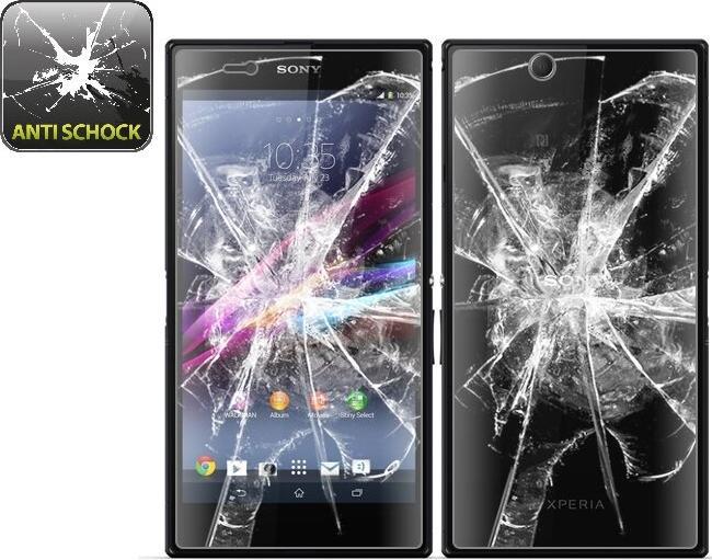 Actual product image Protectorking 2x Panzerfolie Anti-Shock HD Klar (2 Piece, Sony Xperia Z Ultra)