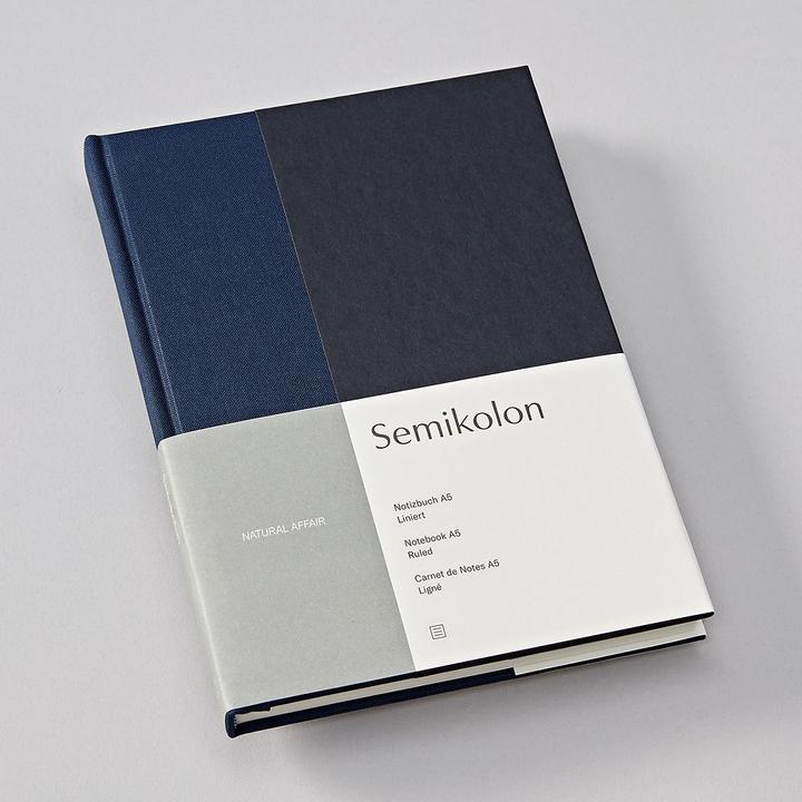 Produktbild Semikolon Notizbuch (A5) NATURAL AFFAIR, Midnight, Liniert