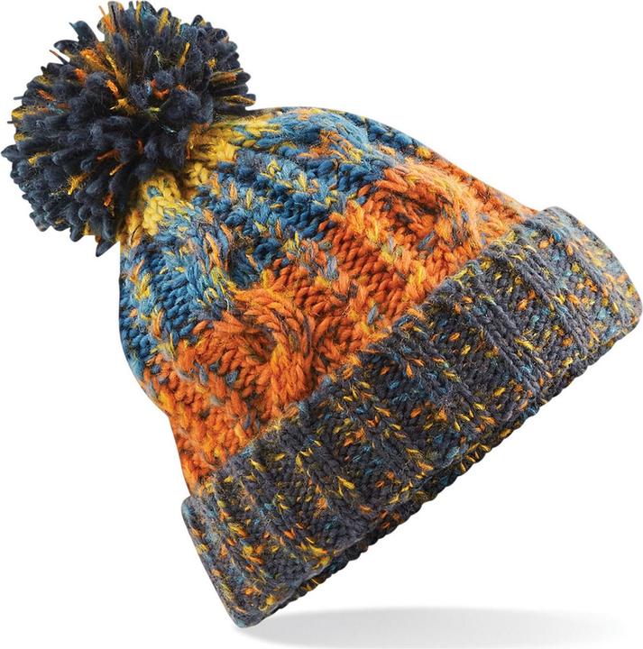 Actual product image Beechfield Womens/Ladies Corkscrew Pom Pom Beanie