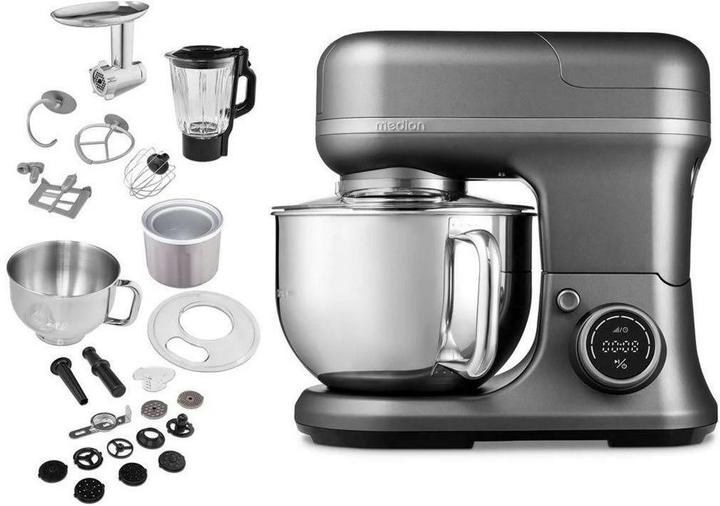 Actual product image Medion Küchenmaschine 4in1 Grau/Silber (1200 W)
