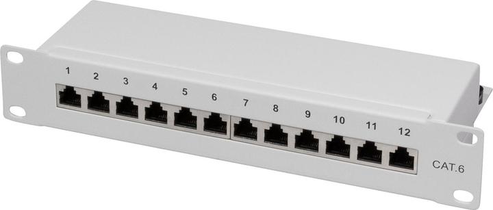 LogiLink Netzwerk Patchpanel 6 12 Port grau