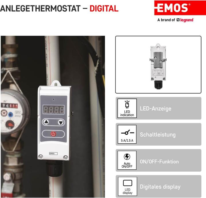 Produktbild Emos Anlege-Thermostat P5683, manuell