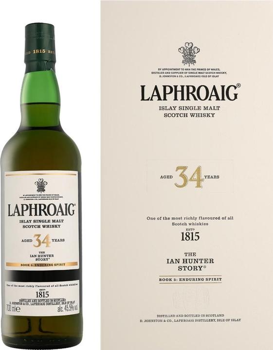 Produktbild Laphroaig 34 Years The Ian Hunter Story Book 5 + GB 45,5% Vol. 0,7l (Scotch Whisky)