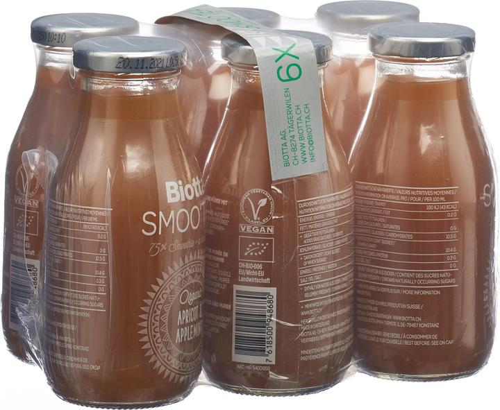 Produktbild Biotta SmooTea Aprikose Apfelminze Bio (6 x 25 cl)