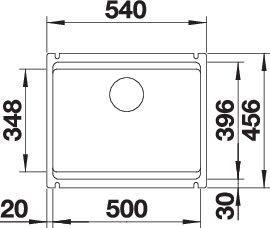 Produktbild Blanco Etagon 500-U (Unterbauspüle, 54 cm, 54 cm)