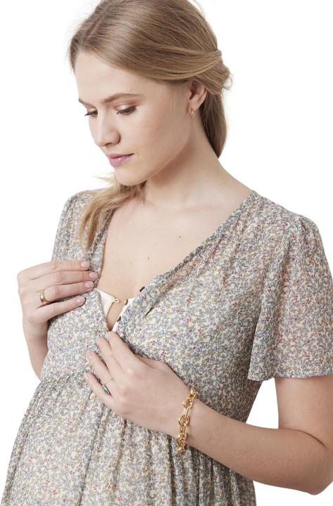 Actual product image Vertbaudet Maxi dress with flounces for pregnancy & breastfeeding (34)