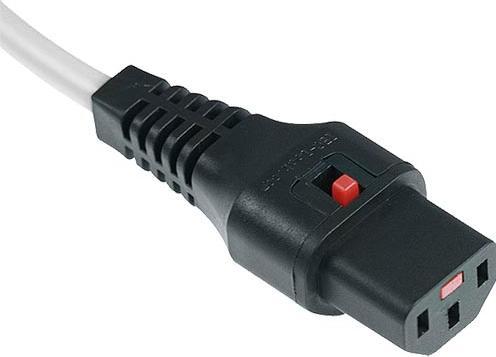 Actual product image Iec Lock 1m IEC C14 - IEC C13 White PVC 1.0mm Power Leads (1 m)