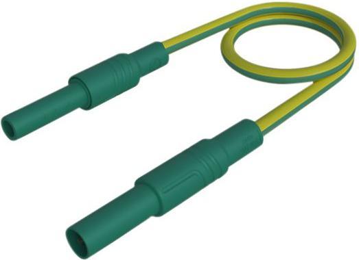 Image du produit Hirschmann Test & Measurement Cordon de mesure, mâle, 4 mm - femelle, 4 mm, vert / jaune, laiton, nickelé, 500mm