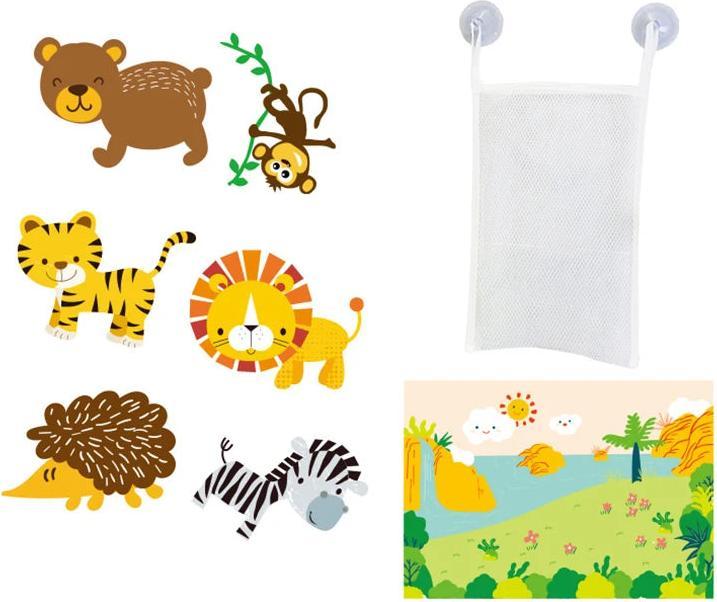 Actual product image Activity Board Soft EVA paste early educational DIY puzzle toy animal stickers bath floating bathtub