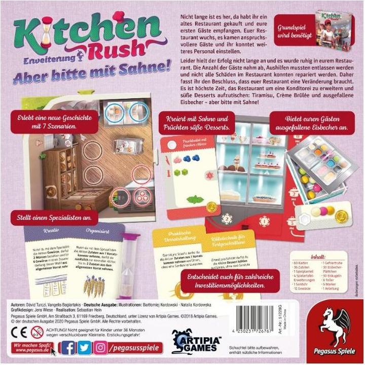 Produktbild Pegasus Familienspiel Kitchen Rush: Aber bitte mit Sahne (Deutsch)