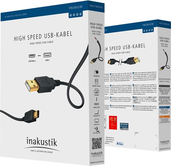 Produktbild Inakustik Premium High Speed USB (2 m, USB 2.0)