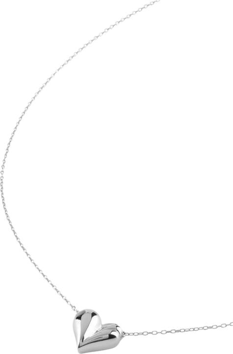 Actual product image Guess 16-18" 13MM FLUID HEART NK necklace (Sterling Silver)