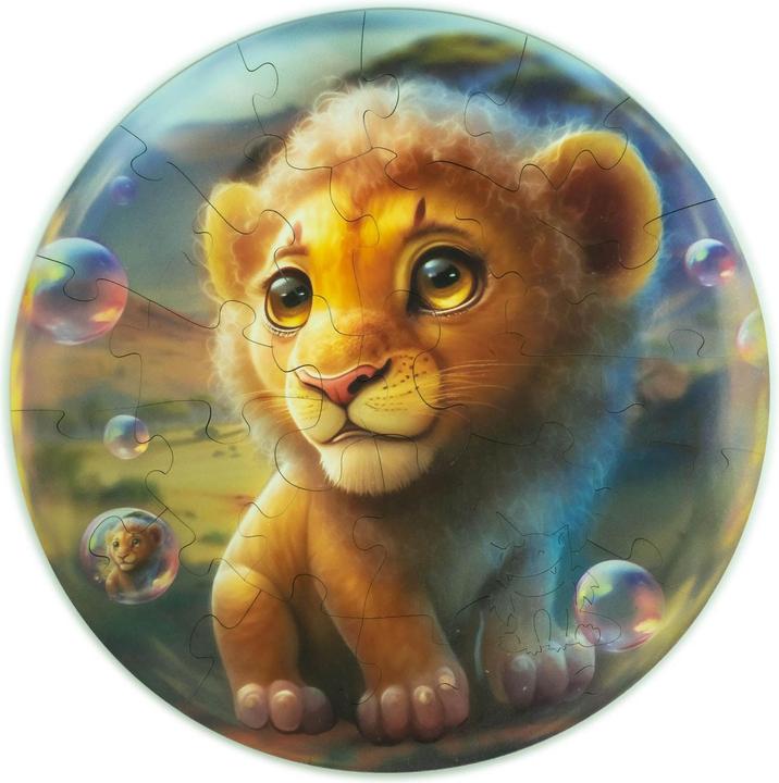 Immagine prodotto Unidragon Bubblezz lion (30 pezzi) - puzzle in legno per bambini (30 pezzi)