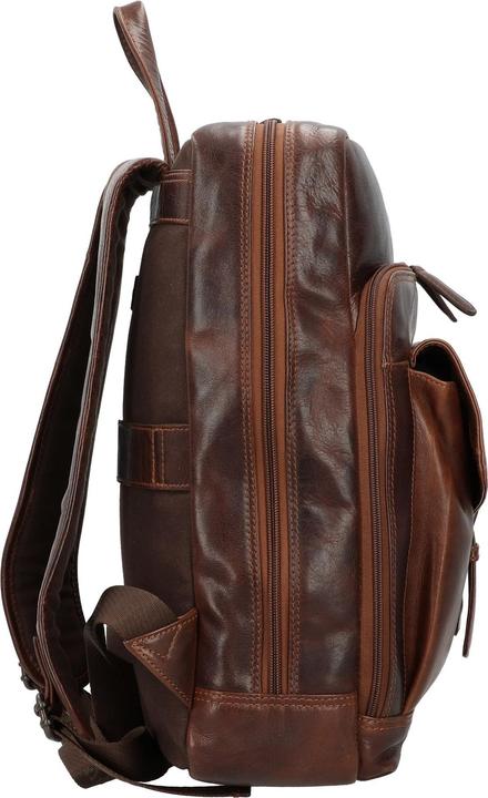 Immagine prodotto Greenburry Zaino robusto in pelle con scomparto per laptop da 39 cm (15 l)