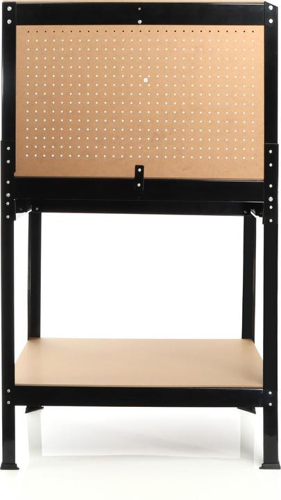 Actual product image Wiltec Workbench 800x500x1400mm with perforated wall Tool bench Work bench Work table (140 cm, 50 cm)