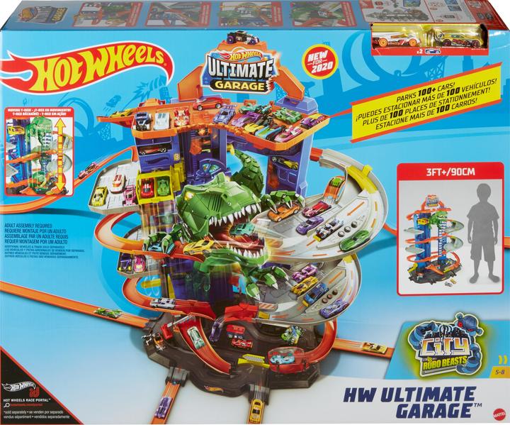 Image du produit Hot Wheels Parking City Megacity avec attaque de T-Rex