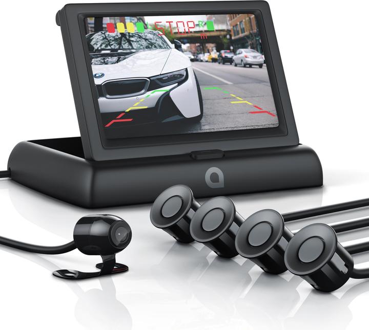 Actual product image Aplic Reversing camera, parking aid with 4x parking sensors, camera & 4.3" monitor with night vision