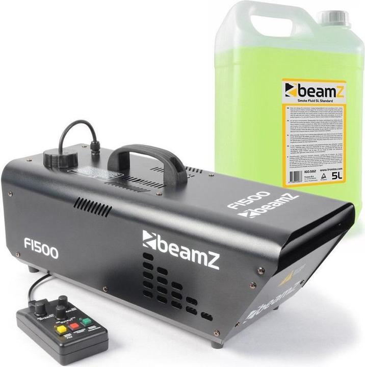 Image du produit BeamZ Rauchmaschine - F1500 Fazer 1500W mit Timer und 5L Rauchflüssigkeit