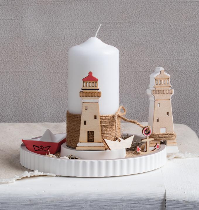 Produktbild Rayher Holz Streuteile "Leuchtturm & Co"