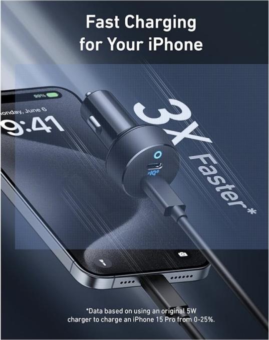 Actual product image Anker CAR CHARGER (167.5W, 3 PORTS) WITH