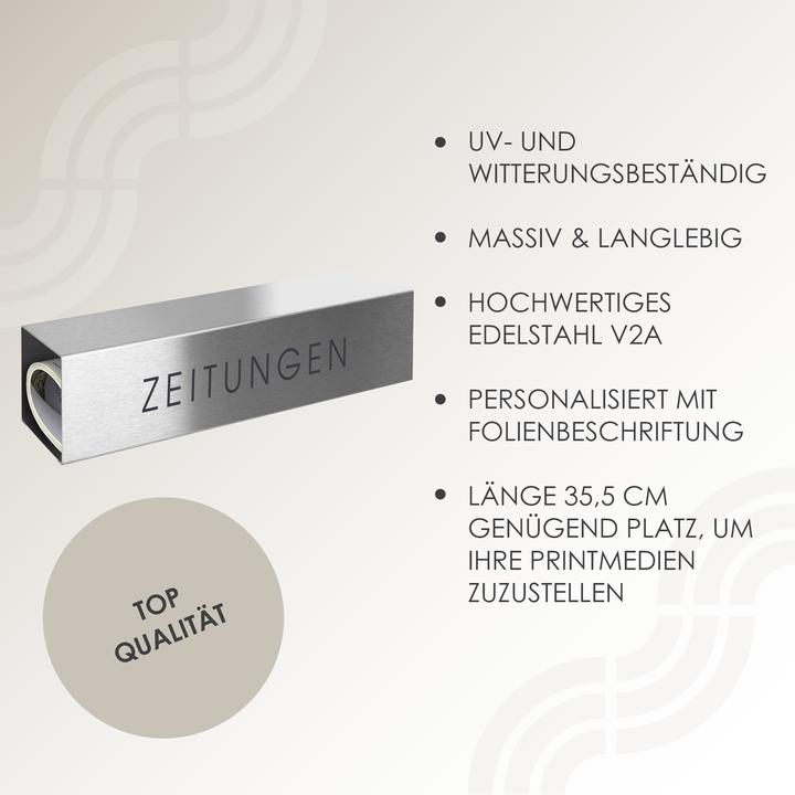 Image du produit Mocavi "Journaux" inscrits Acier inoxydable, Modèle ZF 1 NF75B