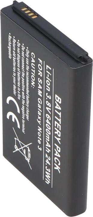 Actual product image AccuCell Battery Samsung Galaxy Note 3, Note III, B800BE, B800BU with black case