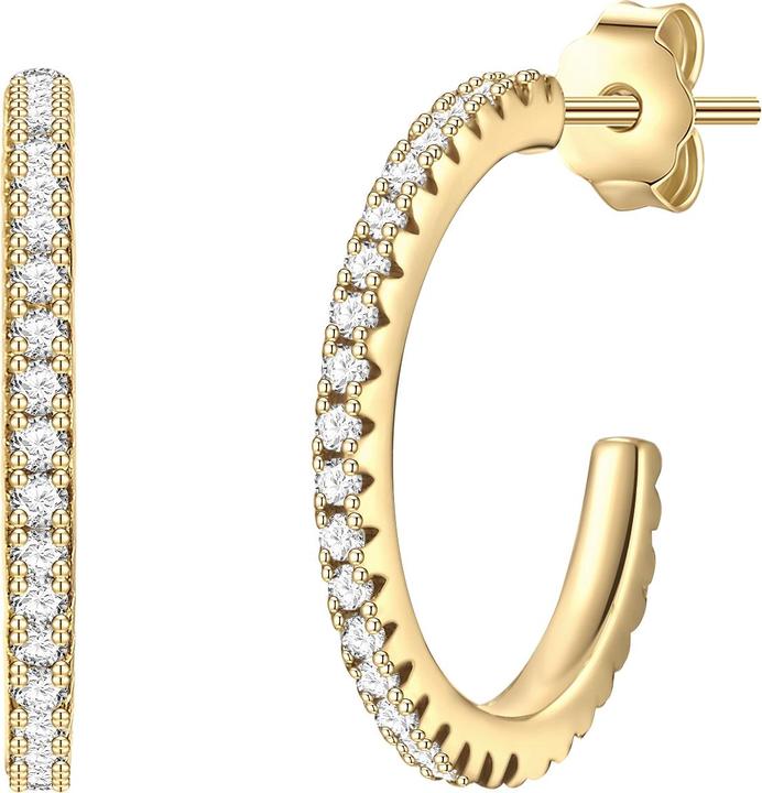 Glanzstücke München Damen Sterling Silber Zirkonia gelbgold - 28549 (Sterling Silber)