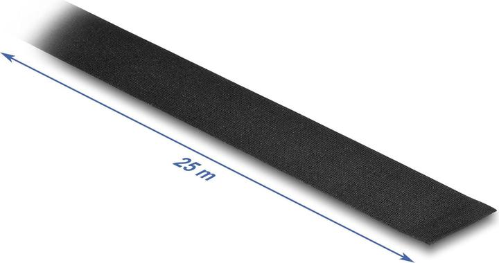 Immagine prodotto Delock Nastro in tessuto antistrappo 25 mm x 25 m, nero (25 mm)